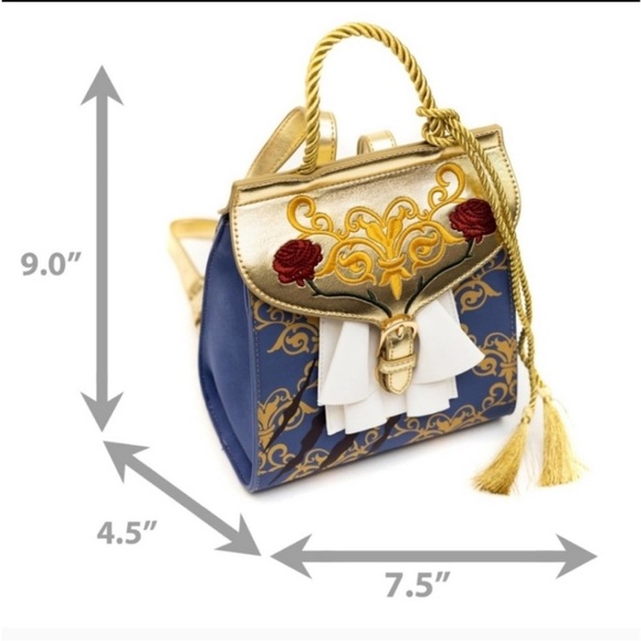 Disney Beauty & The Beast Cosplay Tapestry Mini Backpack Danielle Nicole NWOT - Picture 5 of 12
